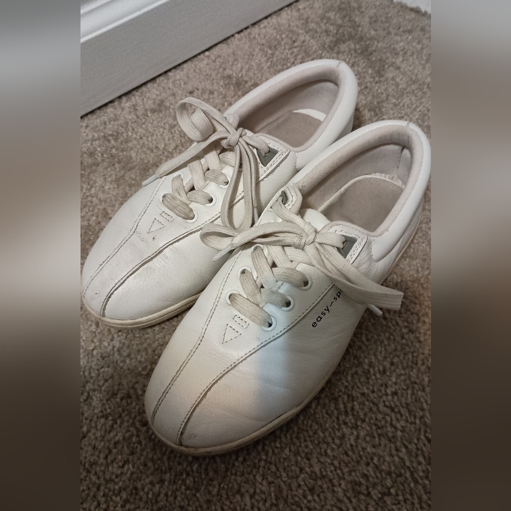 White sneakers.